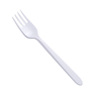 Tenedor de plástico