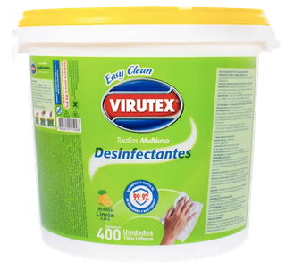 Balde de toallas desinfectantes Virutex