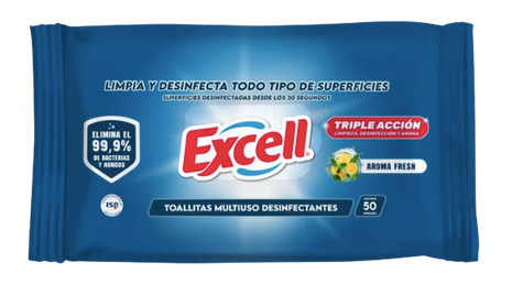 Toalla húmeda desinfectante Excell