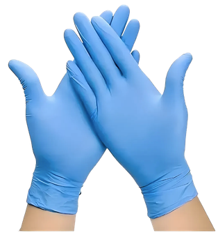 Guante de vinilo azul