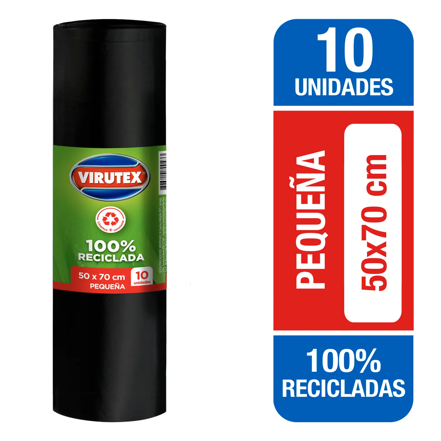 BOLSA BASURA VIRUTEX 50X70 10U