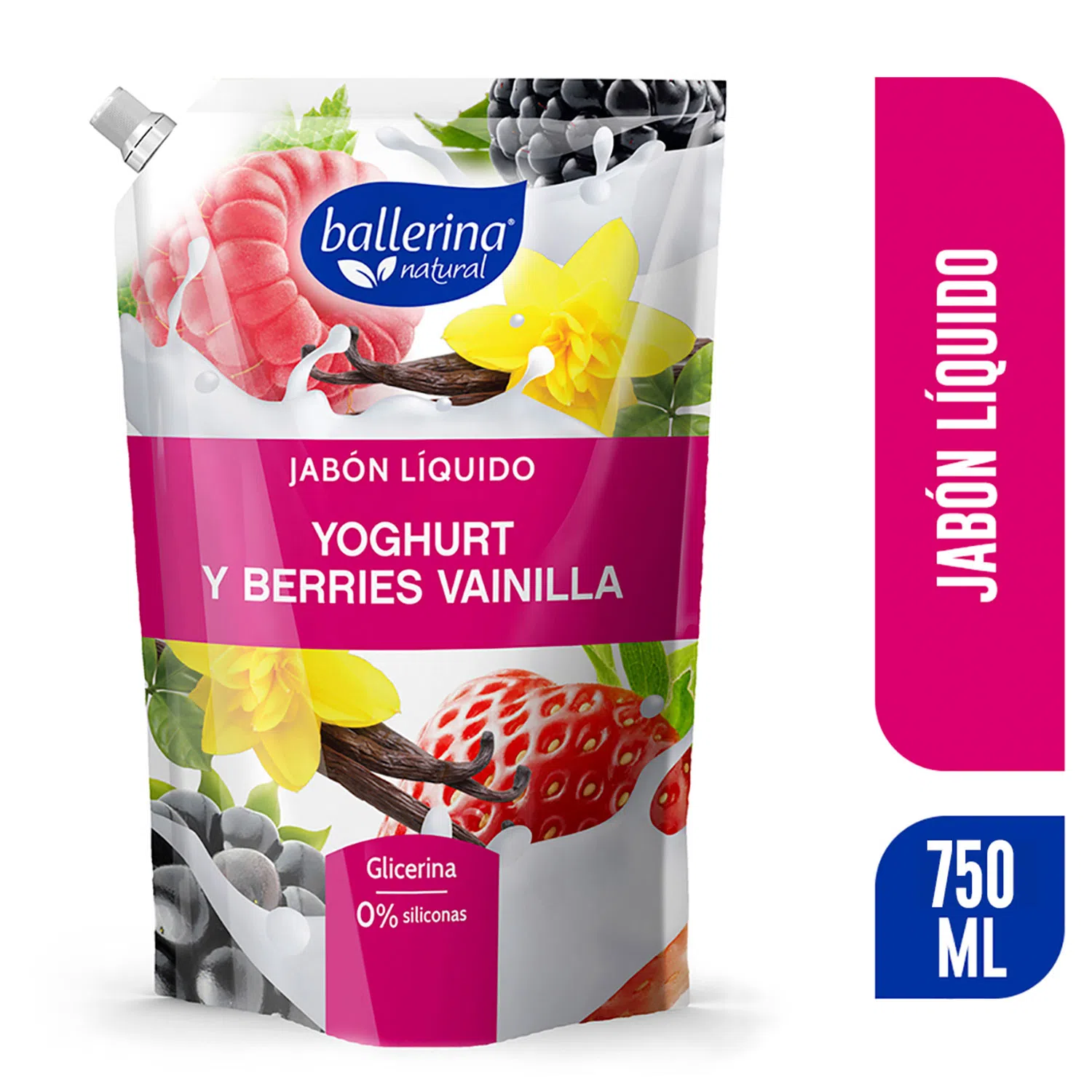 JABON LIQUIDO DOYPACK BALLERINA YOGHURT Y BERRIES VAINILLA 750ML