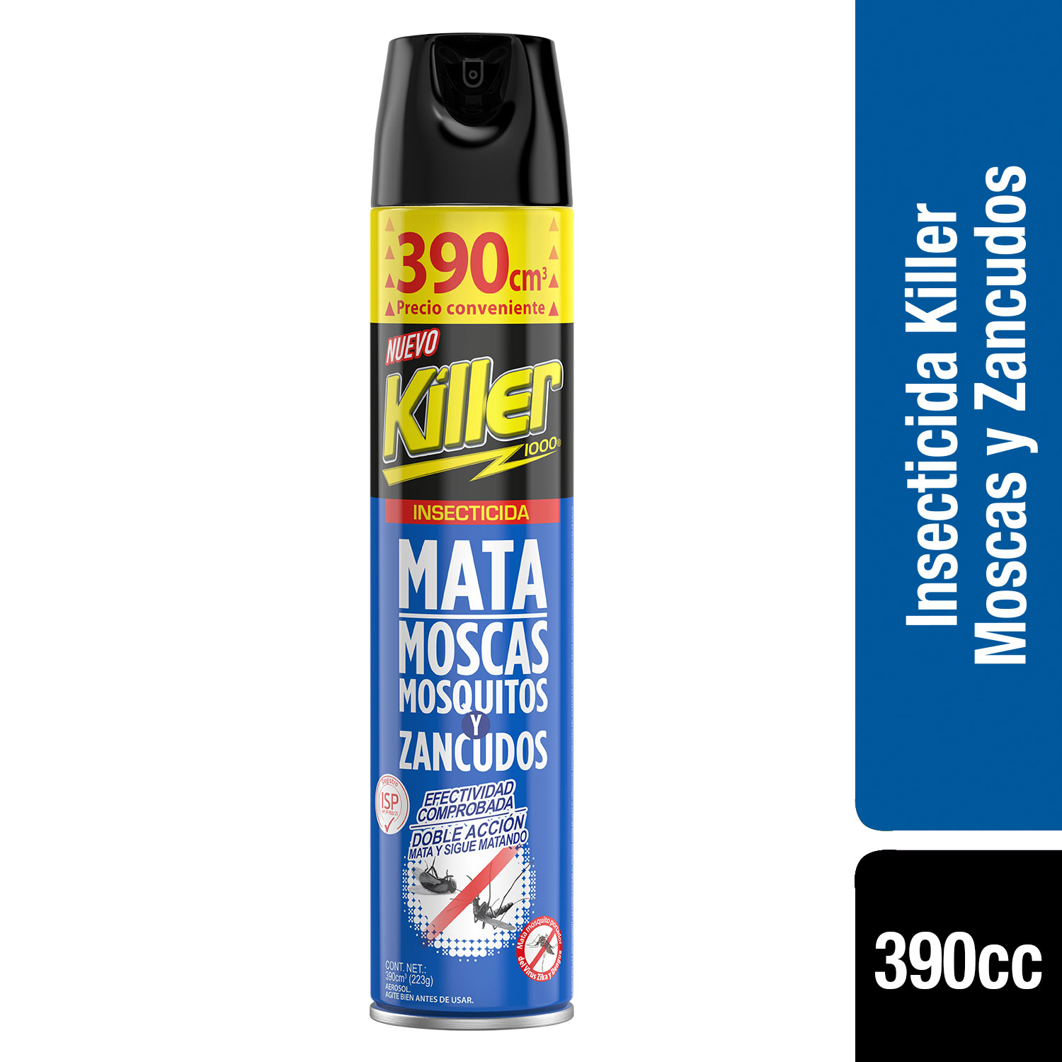 INSECTICIDA AEROSOL MOSCAS MOSQUITOS Y ZANCUDOS KILLER 390CC
