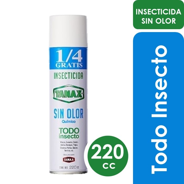 INSECTICIDA AEROSOL MATA INSECTO SIN OLOR TANAX 220CC