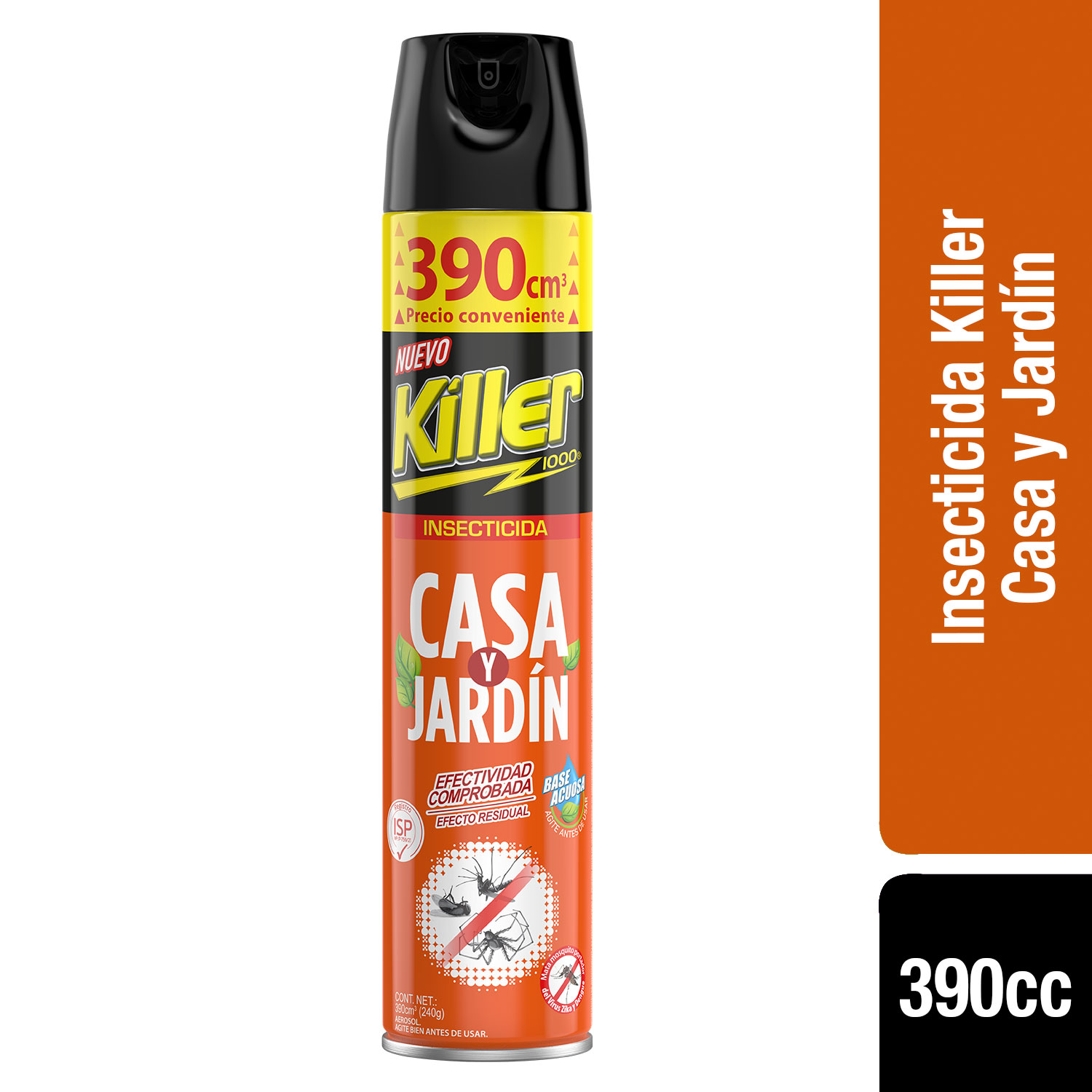 INSECTICIDA AEROSOL CASA Y JARDIN KILLER 390CC