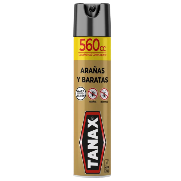 INSECTICIDA AEROSOL ARAÑAS Y BARATAS TANAX 560CC