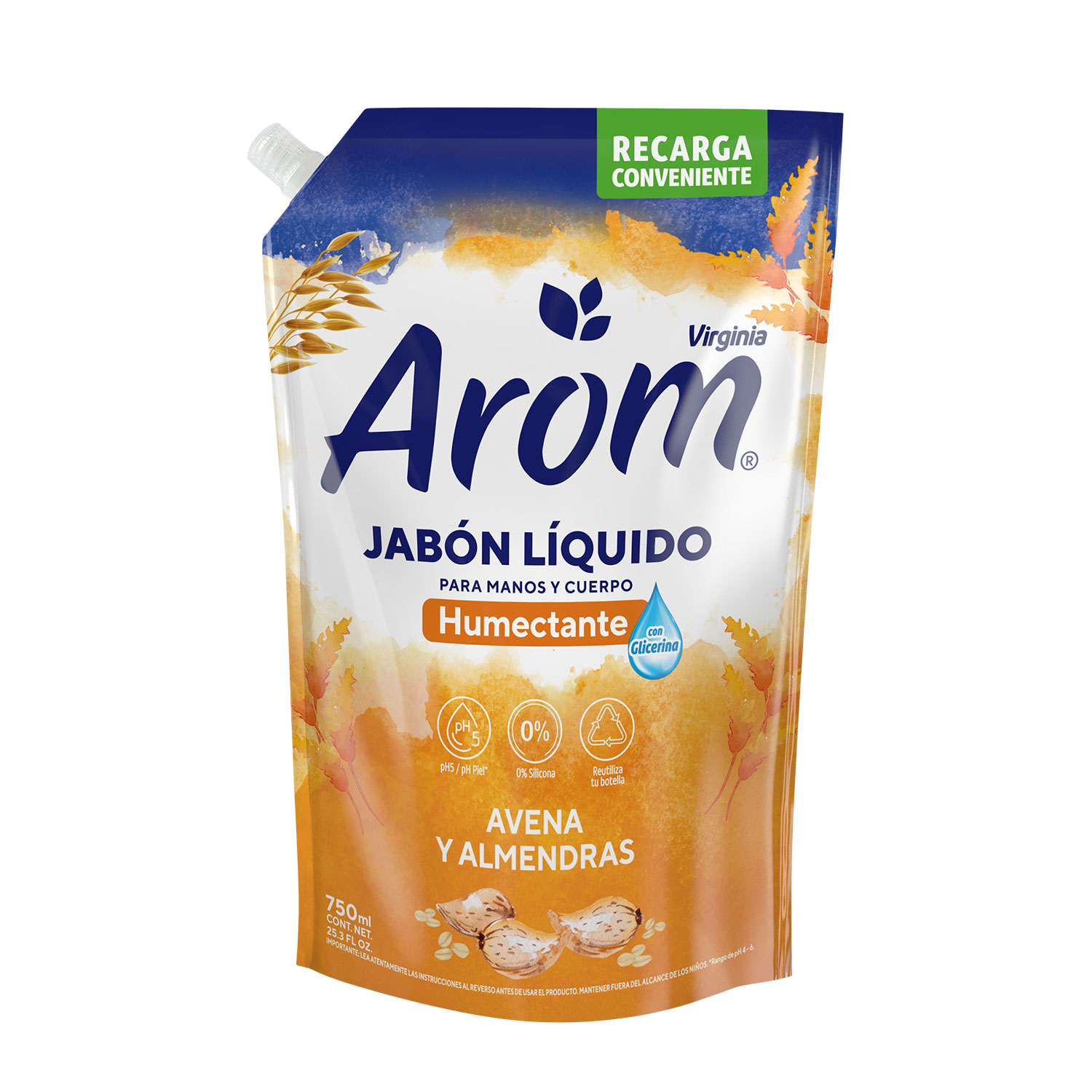 JABON LIQUIDO DOYPACK AROM AVENA ALMENDRAS 750ML