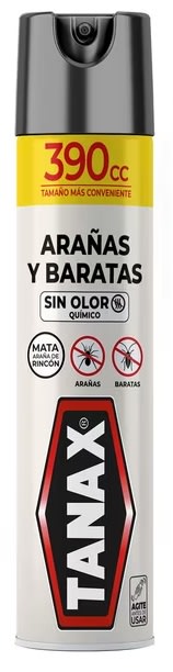 INSECTICIDA AEROSOL ARAÑAS Y BARATAS SIN OLOR TANAX 390CC