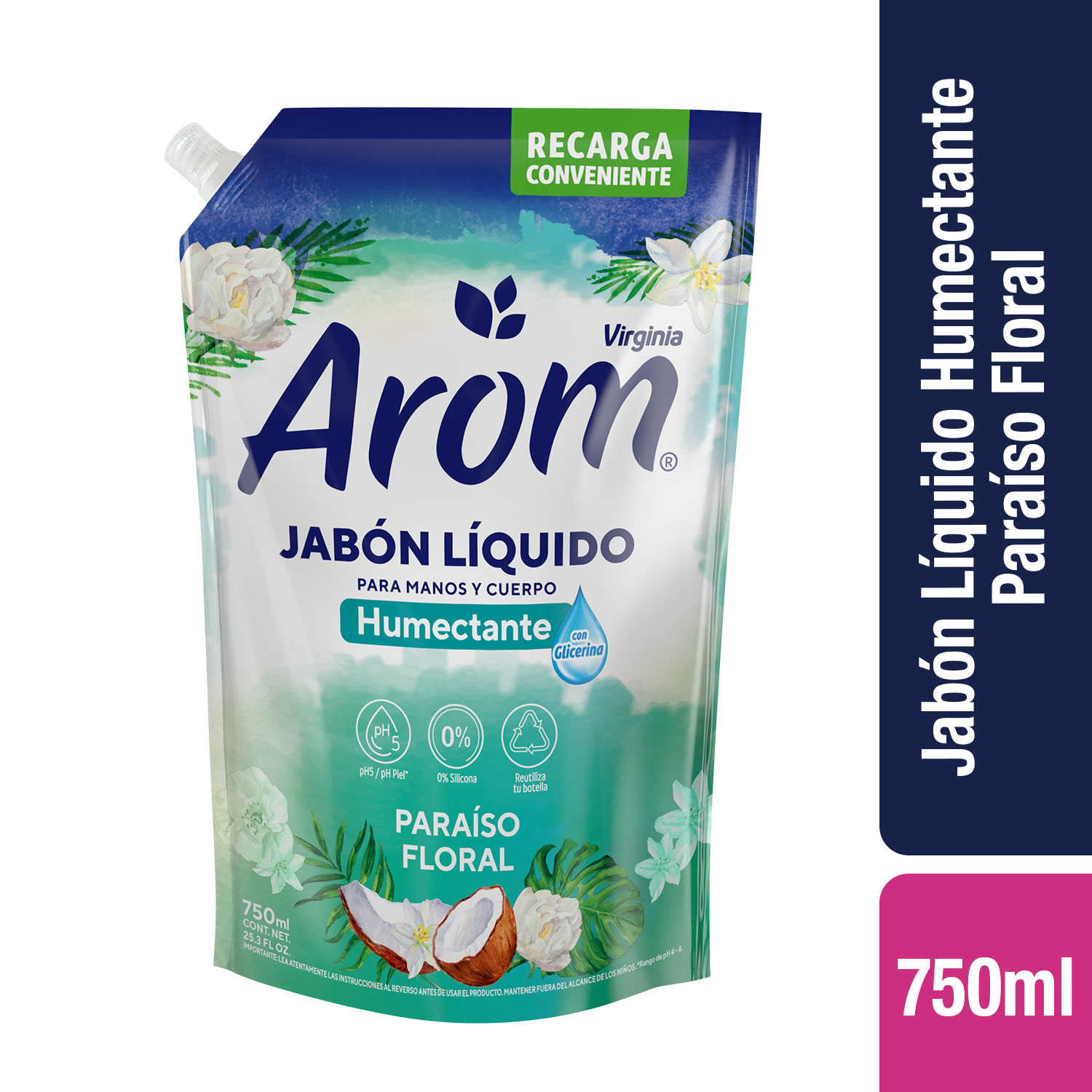 JABON LIQUIDO DOYPACK AROM PARAISO FLORAL 750ML