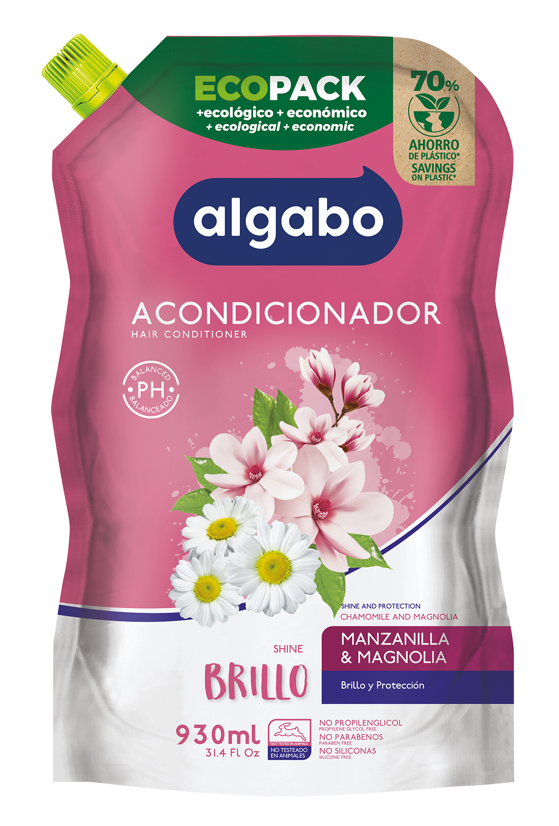 ACONDICIONADOR DOYPACK ALGABO MANZANILLA Y MAGNOLIAS 930ML
