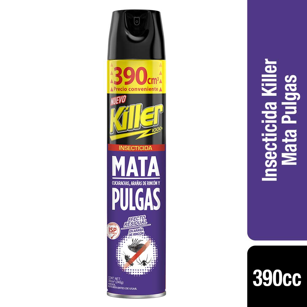 INSECTICIDA AEROSOL MATA PULGAS KILLER 390CC