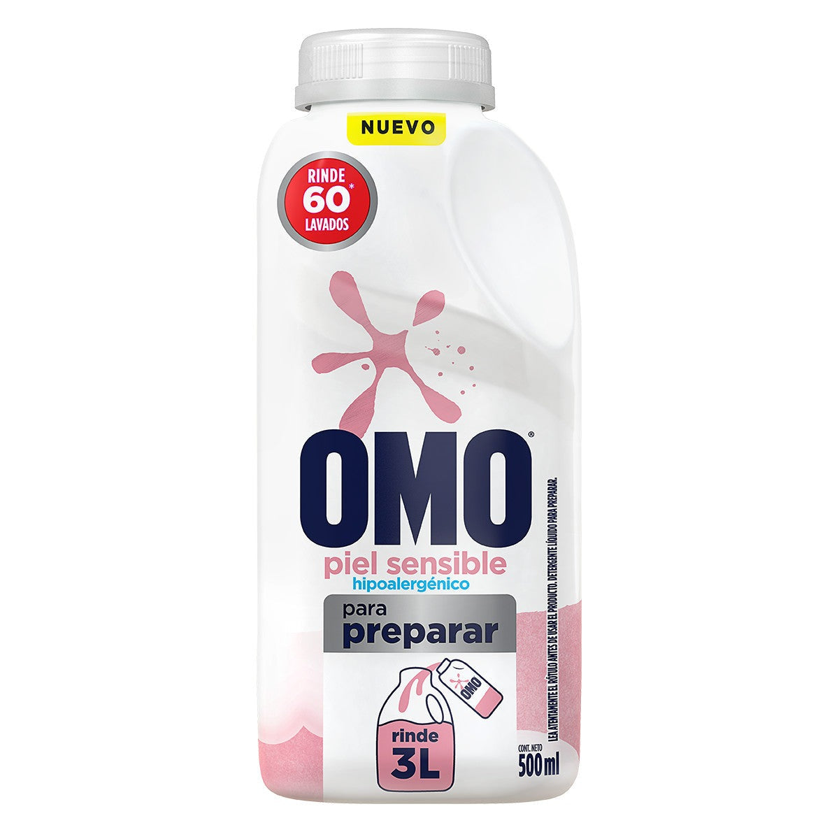 DETERGENTE LIQUIDO PARA DILUIR OMO PIEL SENSIBLE 500ML